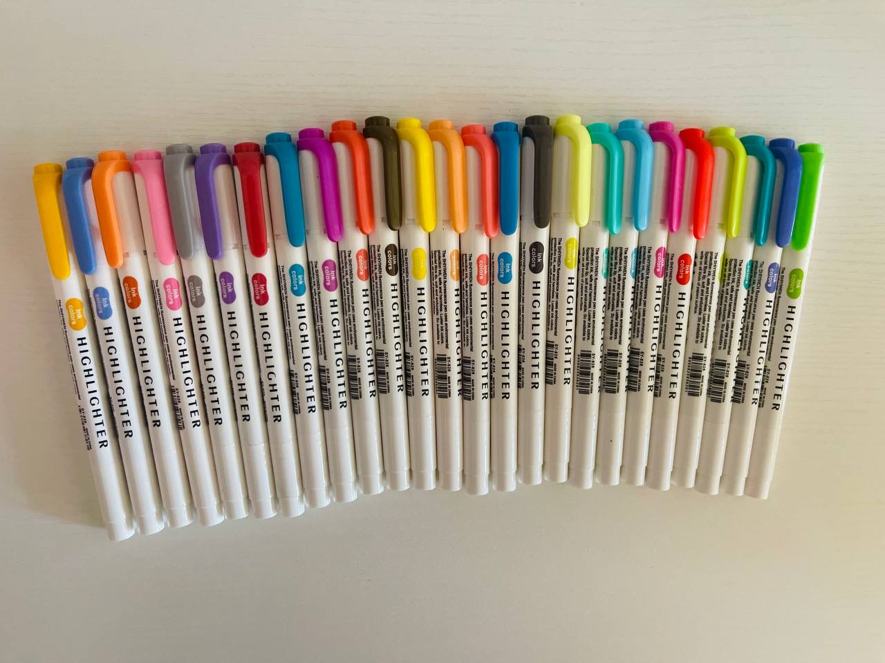 سێتی قەڵەمی هایلایتەری ڕەنگاو ڕەنگ