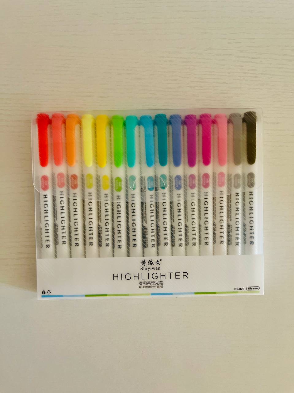 سێتی قەڵەمی هایلایتەری ڕەنگاو ڕەنگ