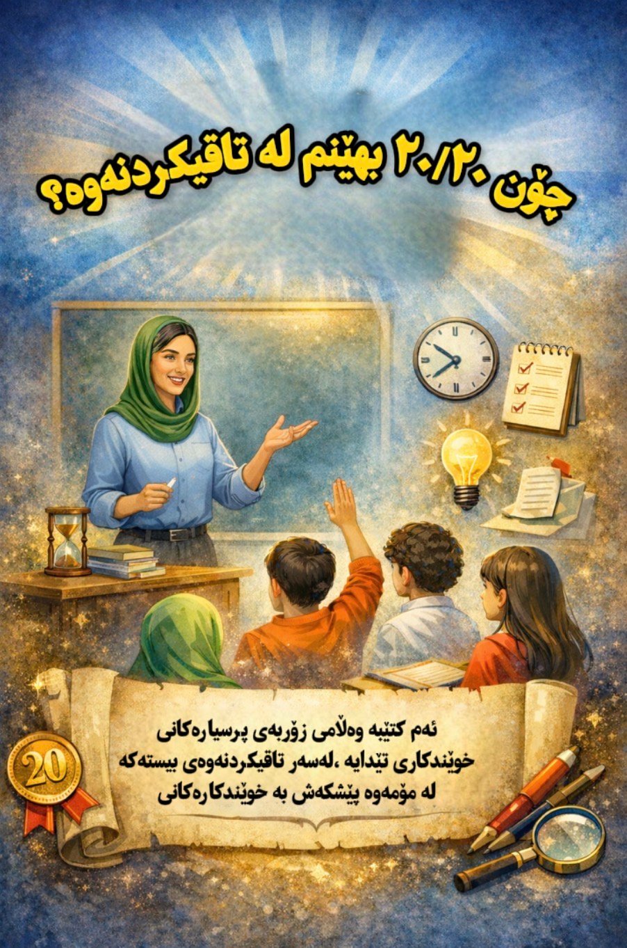 چۆن ٢٠/٢٠ بهێنم لە تاقیکردنەوە؟